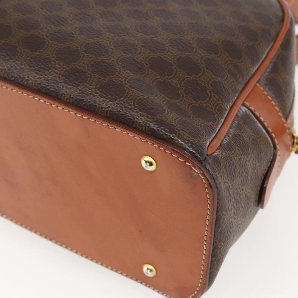 CELINE Macadam Canvas Hand Bag PVC Leather Brown Gold Auth 158983 - Picture 15 of 16